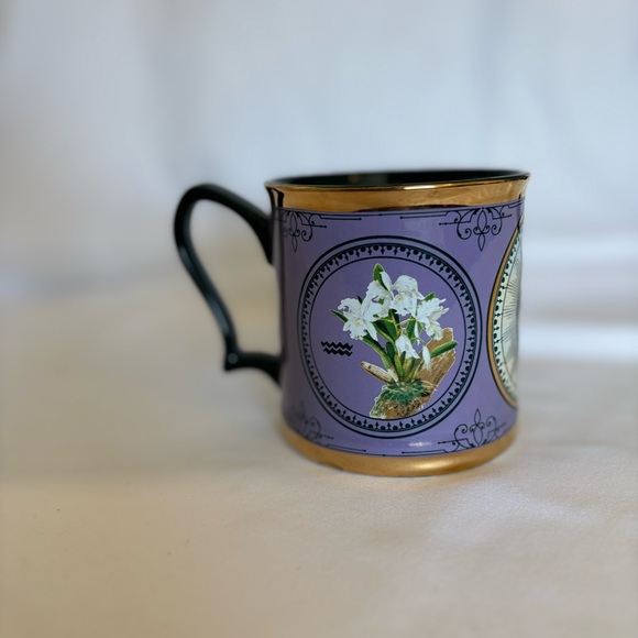 Victorian Trading Written in the Stars Purple Aquarius Zodiac Mug - Picture 7 of 16